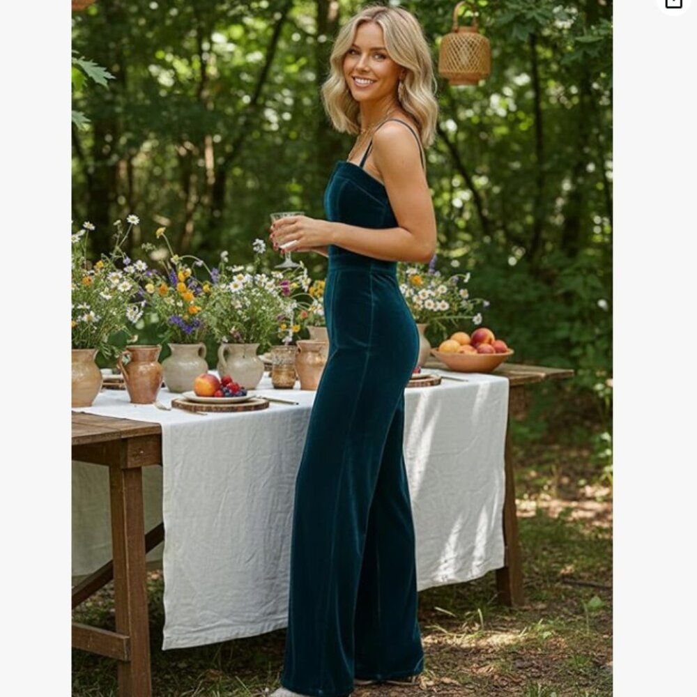 Sleeveless Velvet Jumpsuit NWT